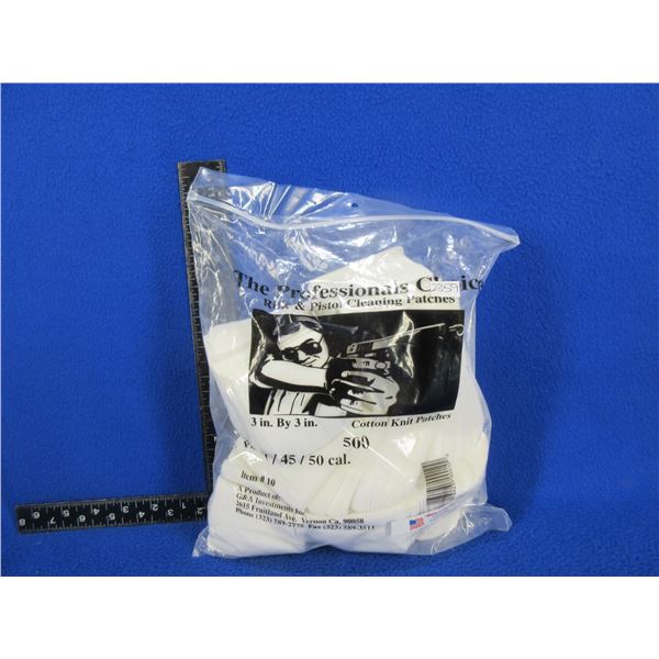 The Professionals Choice Gun Cleaning Patches 3" x 3" - Bag of 500 Appears Full