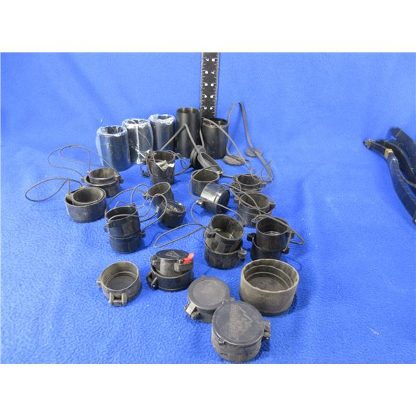 Lot of Assorted Lens Covers and Sun Shades