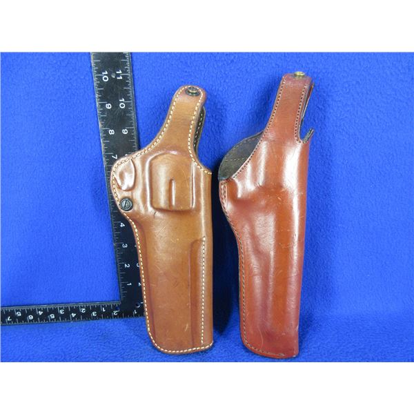 2 Leather Right Hand Holsters - Strong 933 11T, Galco PHX106