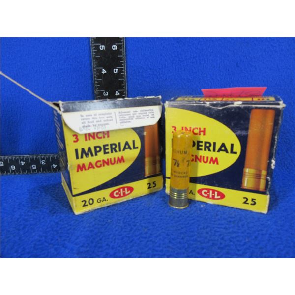 Collector Ammo - 20 Ga. 3" Magnum Imperial Paper Shotshells (Pick Up Only)