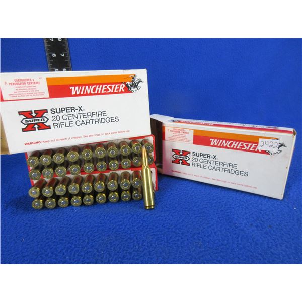 6MM Rem. 80gr PSP Winchester Cartridges - 2 Boxes of 20 (Pick Up Only)