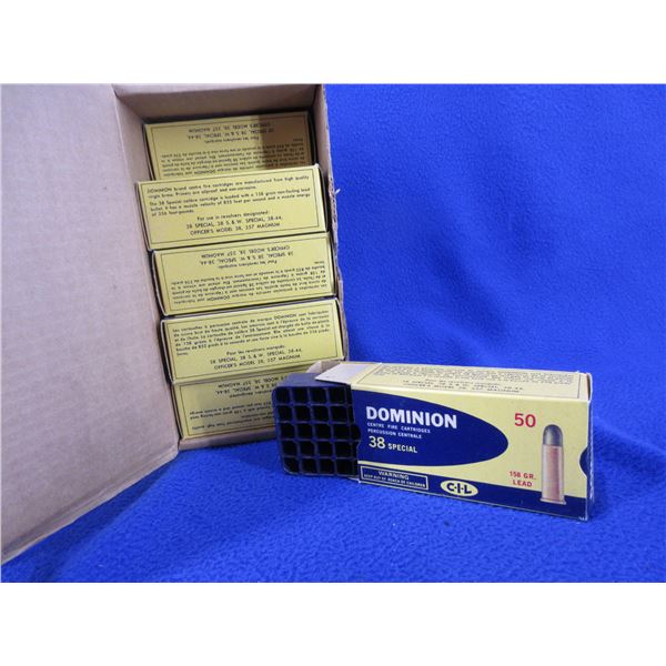 10 Empty 38 Spl Dominion Collector Boxes in Very Good Condition