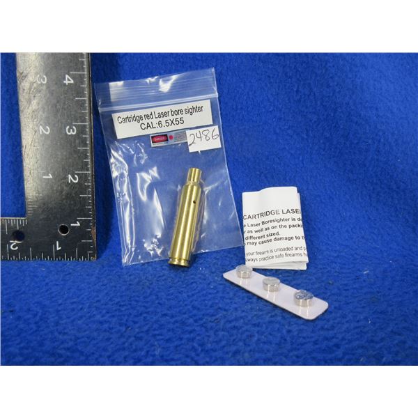 NEW - 6.5X55 Cartridge Red Laser Bore Sight with Batteries