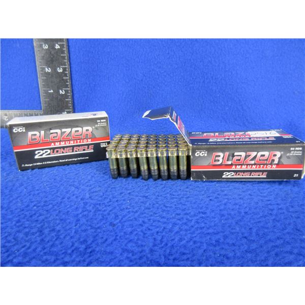 22 LR 40gr CCI Blazer Cartridges - 2 Boxes of 50 (Pick Up Only)