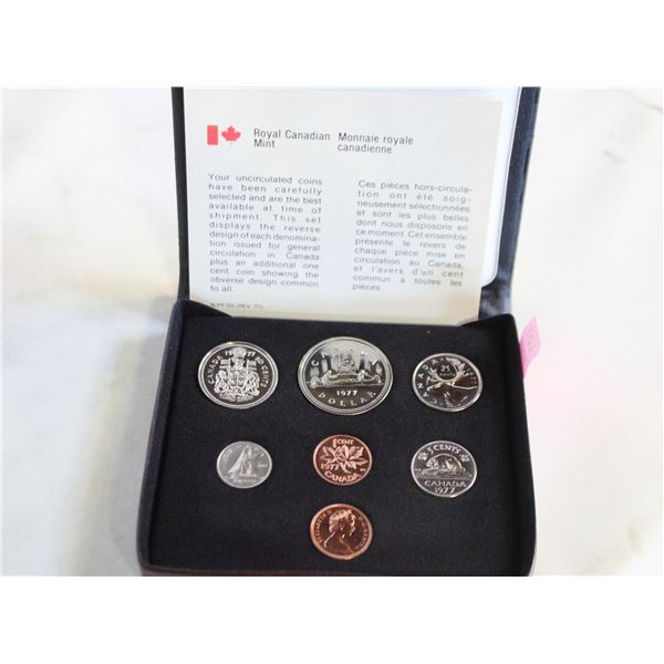 1977 DOUBLE PENNY 7 COIN UNCIRC. SET