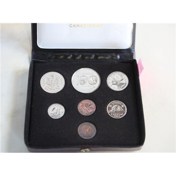 1974 DOUBLE PENNY 7 COIN UNCIRC. SET