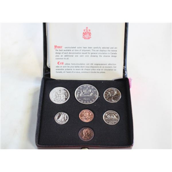 1975 DOUBLE PENNY 7 COIN UNCIRC. SET