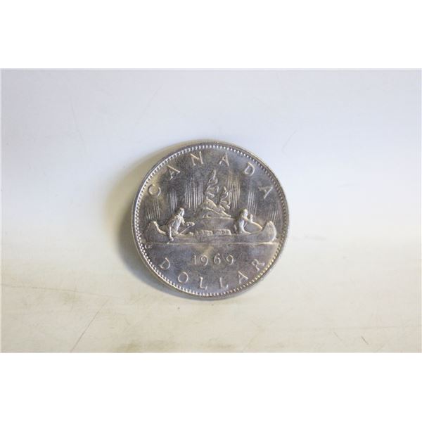 1969 CANADA CANOE DOLLAR COIN