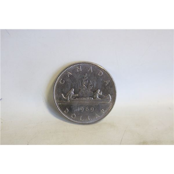 1969 CANADA CANOE DOLLAR COIN