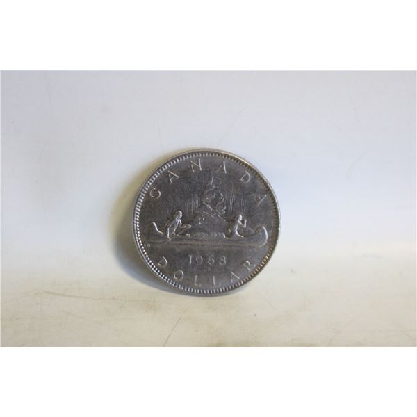 1968 CANADA CANOE DOLLAR COIN