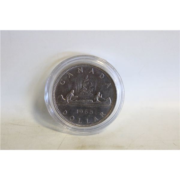 1968 CANADA CANOE DOLLAR COIN