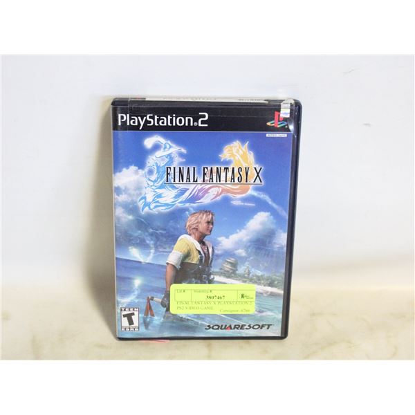 FINAL FANTASY X PLAYSTATION 2 PS2 VIDEO GAME