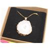 Image 1 : GP WHITE SOLAR QUARTZ SLICED PENDANT