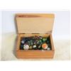 Image 1 : VTG. WOODEN BOX WITH MARBLES