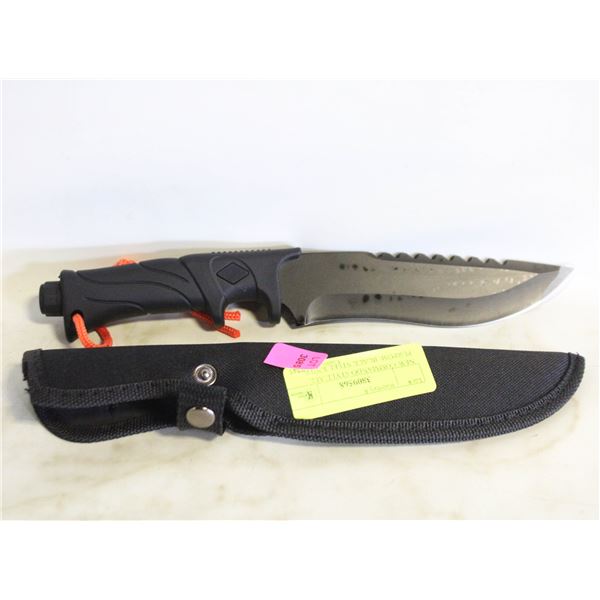 NEW COMMANDO STYLE ALL PURPOSE BLACK STEEL KNIFE
