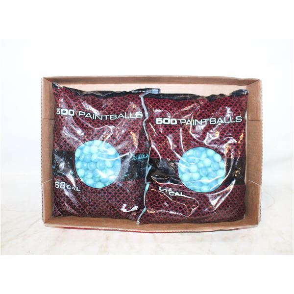 500 PAINTBALLS 2 BAGS 68 CAL UNOPENED