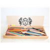 Image 1 : INDIGENOUS SALMON WOOD BOX FULL OF