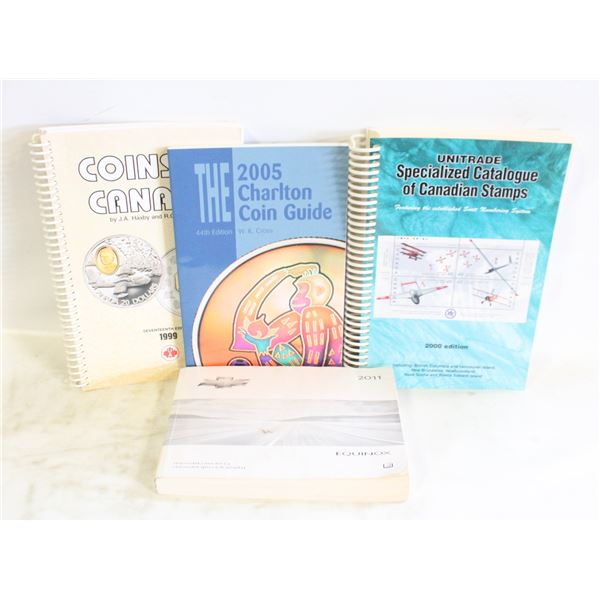 FLAT OF BOOKS, CANADIAN COINS CANADIAN STAMPS 2011