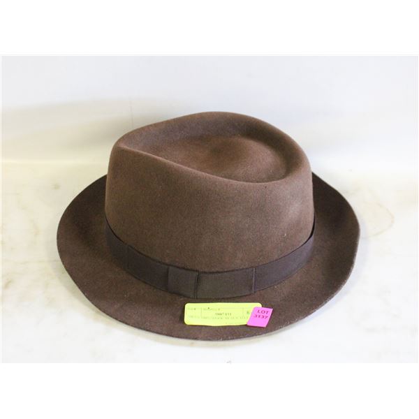 MENS 100% WOOL BLACK HAT