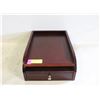 Image 1 : MAHOGANY WOOD DESK ORGANIZER
