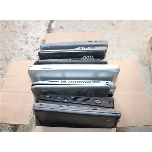 BOX OF CHROMEBOOKS LAPTOPS