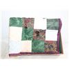Image 1 : 2 HOME-MADE GREEN QUILTS, 41"X34 AND