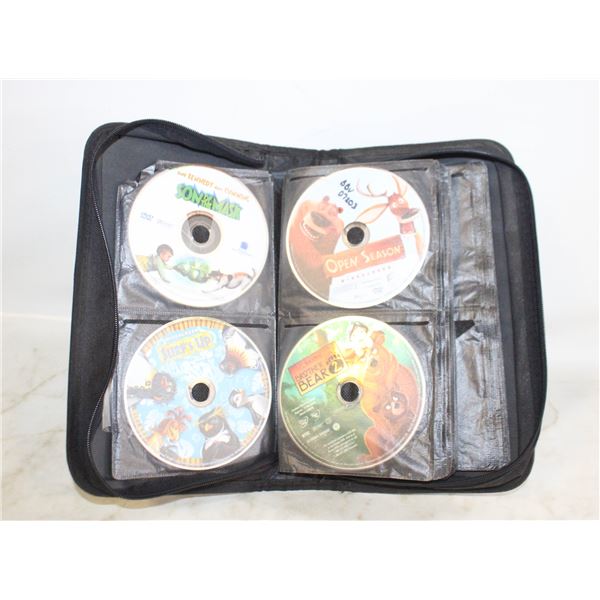 DVD CD COLLECTION OF 43 IN ZIPPERED CASE