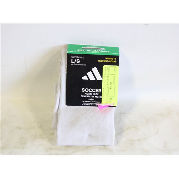 NEW ADIDAS SOCCER SOCKS OVER CALF SIZE L