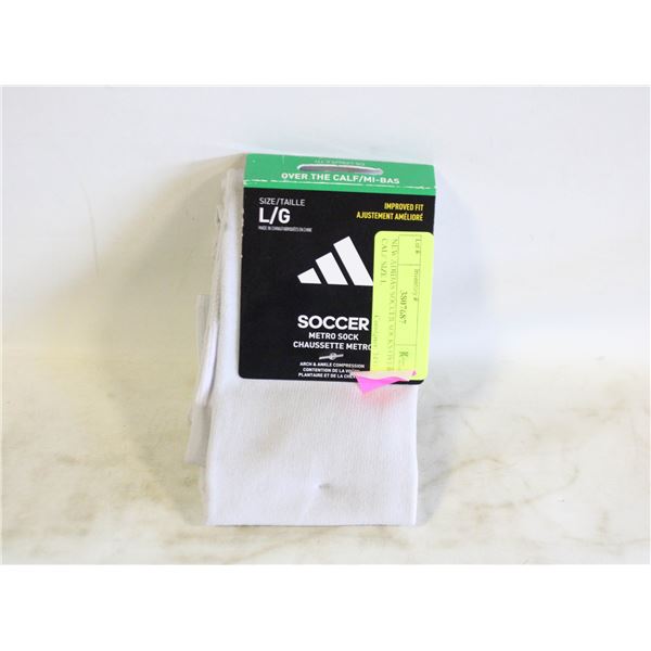NEW ADIDAS SOCCER SOCKS OVER CALF SIZE L