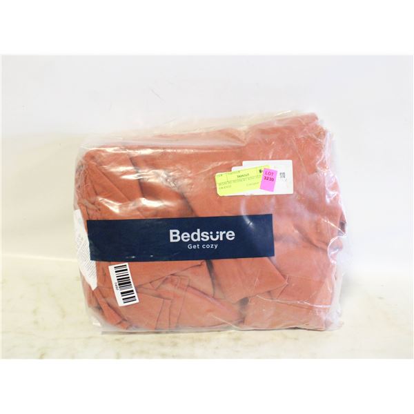 BEDSURE BEDSKIRT KING SIZE ORANGE