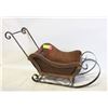 Image 1 : RUSTIC WOOD & METAL SLEIGH- 24" X 17" X 9"