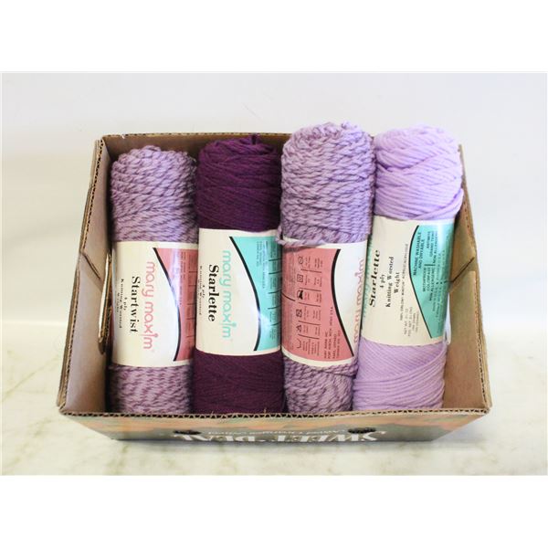 MARY MAXIM ORLON ACRYLIC WORSTED YARN LOT