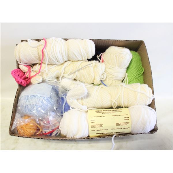 VINTAGE YARN- BOX LOT ASSORTED