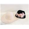 Image 1 : 2 VINTAGE LADIES HATS, BLACK WITH
