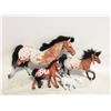 Image 1 : 4 VINTAGE VELVET HORSES/GOAT