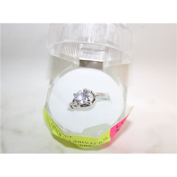 SIZE 7 SP SOLITAIRE CZ RING