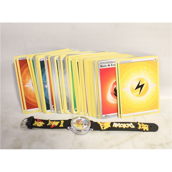 100 POKEMON ENERGY COLLECTOR CARDS &