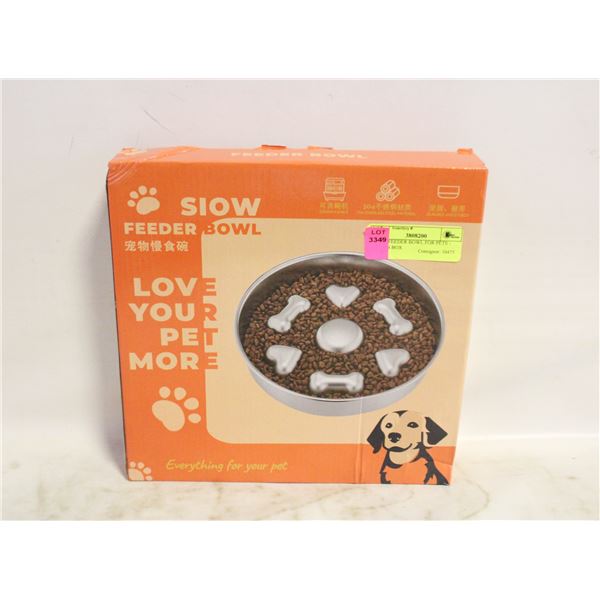SLOW FEEDER BOWL FOR PETS - NEW IN BOX