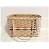 Image 1 : VINTAGE SPLINT WEAVE 13" TOTE BASKET