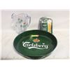 Image 1 : CARLSBERG BEER TRAY, PITCHER AND COASTERS
