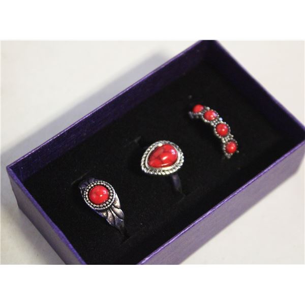 NEW 3PCS/SET RING SET SZ7