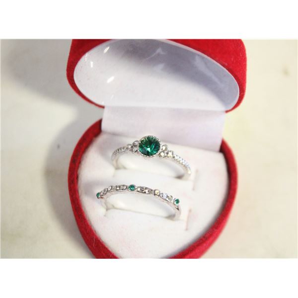 NEW 2PCS/SET RING SET SZ8