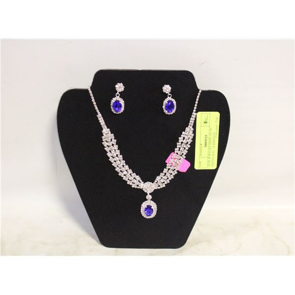 NEW JEWELRY DISPLAY W/ NECKLACE + EARRINGS