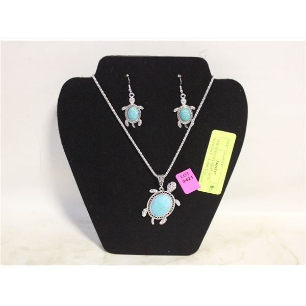 NEW JEWELRY DISPLAY W/ NECKLACE + EARRINGS