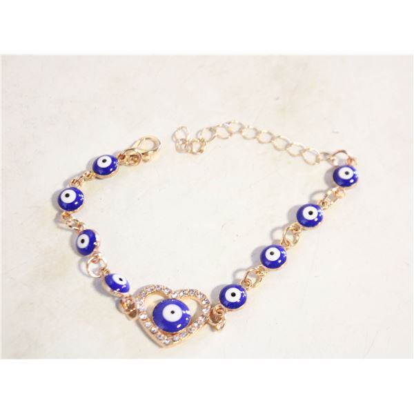 NEW TURKISH NAZAR GLASS EVIL EYED LUCKY BRACELET