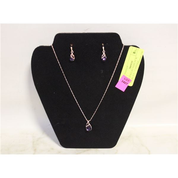 NEW JEWELRY DISPLAY W/ NECKLACE + EARRINGS