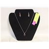 Image 1 : NEW JEWELRY DISPLAY W/ NECKLACE + EARRINGS
