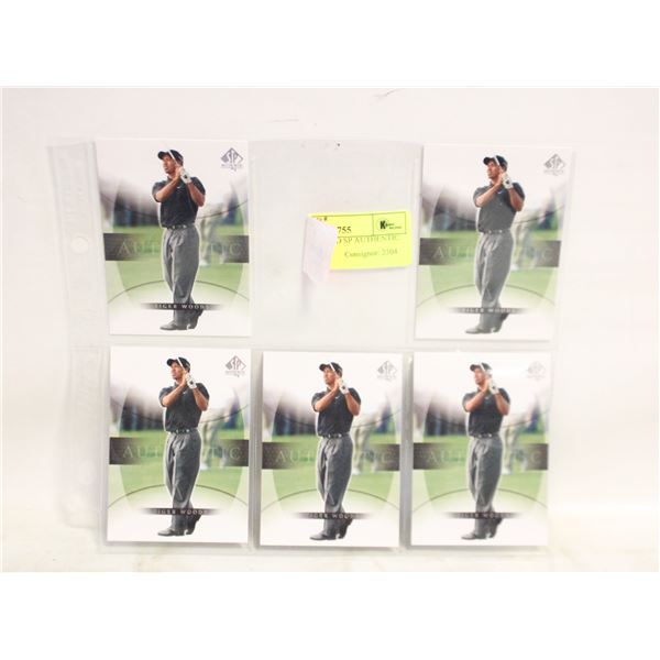 5 TIGER WOODS UD SP AUTHENTIC CARD 1