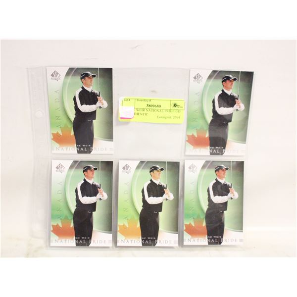 5 MIKE WEIR NATIONAL PRIDE UD SP AUTHENTIC