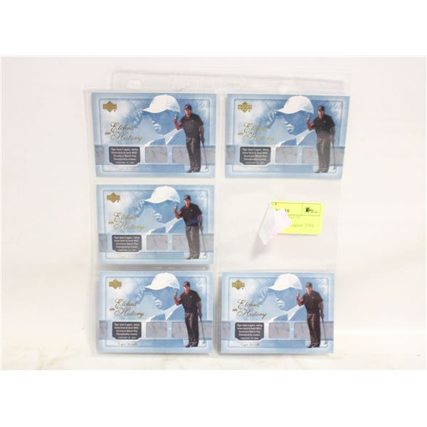 5 TIGER WOODS ETCHED IN HISTORY CARD 42 UD